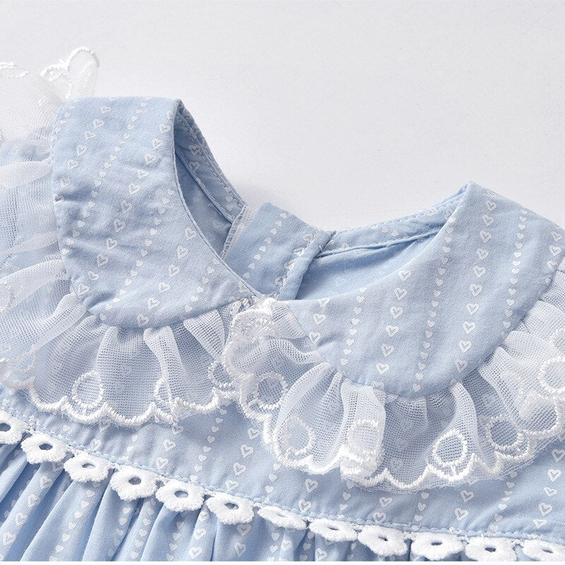 Spring and Autumn Kids Clothing Baby Girl Sets Infant Lace Love Printing Tops Trousers Suit Outing Children Fall Clothes