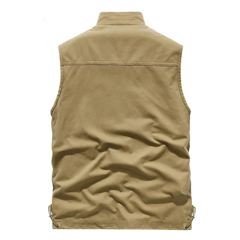 Tactical Cargo Vest Jacket Men's Clothing Casual Jean Black Coats Work Vests For Men Winter Multi-pocket Sleeveless
