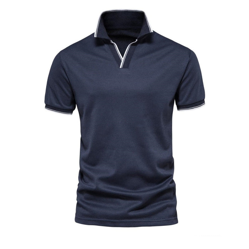 Men Solid Color Short Sleeve Classic Mens Polos New Summer Polo Shirt Men Clothing