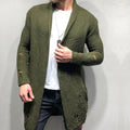 Men Cardigan Sweater Casual Knitted Sweaters Coat Men Tops Streetwear Mid-length Sweater Mens Jumper Clothing