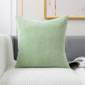 Soft Solid Short Plush Velvet Cushion Cover Ivory Navy Orange Green Grey Red Tan Pink White Pillow Case for Home