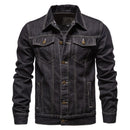 Demin Jacket Slim Men Streetwear Demin Coats Mandarin Collar Tops Male Skinny Jean Outerwear Plus Size S-5XL