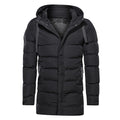 Men Winter Long Warm Parkas Hooded Windproof Solid Jacket Cotton Thick Casual Outwear Coat Male Military Bomber Jackets