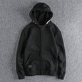 Plush and thickened Hooded Sweater men autumn and winter pure casual youth cardigan coat outerwear
