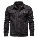 Demin Jacket Slim Men Streetwear Demin Coats Mandarin Collar Tops Male Skinny Jean Outerwear Plus Size S-5XL