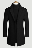 Jacket Men Woolen Coats Spring Autumn Casual Slim Fit Windbreaker Jacket Overcoat Single Breasted Long Trench Coat