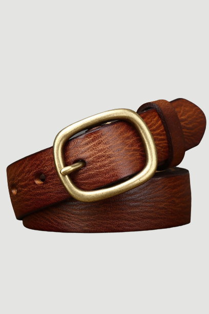 2.8cm Width Female Genuine Leather Belt Copper Pin Buckle Belts Women Jean Wild Belts Simple Waist Strap