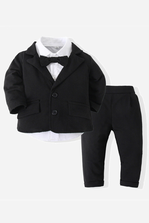 Boys Gentlemen Formal Suit 3Pcs Kids Gentleman Sets Children Plaid Suit Jacket Trousers Baby Boys Clothes Wedding Party Outfits