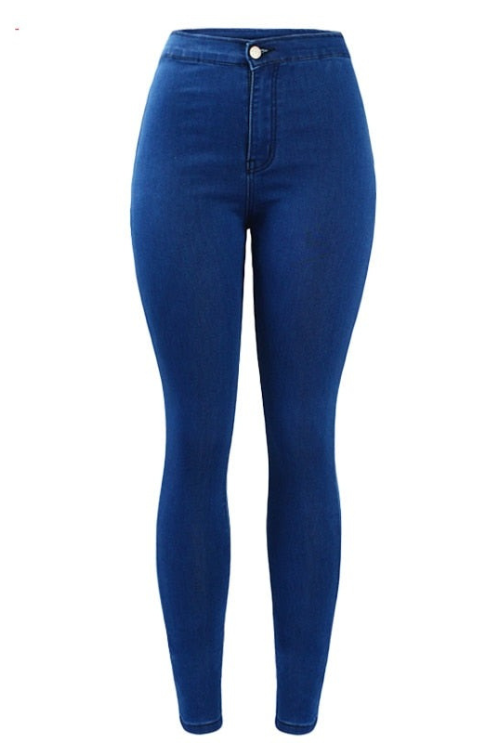 High Waist Stretchy Jeans Women`s Brand New Blue Skinny Denim Pants Jeans For Women Jean Femme Trousers