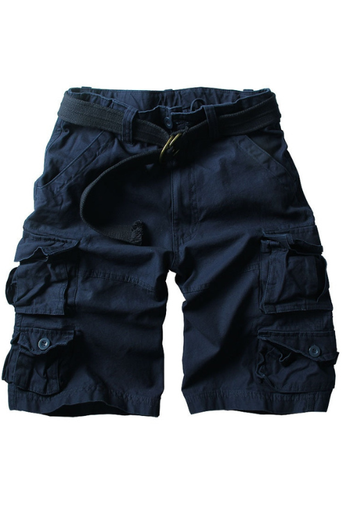 Summer Hot High Quality Mens Cargo Shorts Multi-pocket Cotton Men Short Pants Workout Bermuda Shorts ( Free Belt )