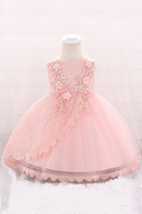 Christmas Celebration Christening First Birthday Dress Baby Girl Party Flower Dresses Child Princess Dress
