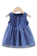 Baby Girl Dress Summer Girls Clothes Sleeveless Lace Kids Dresses Star Girl Casual Dress