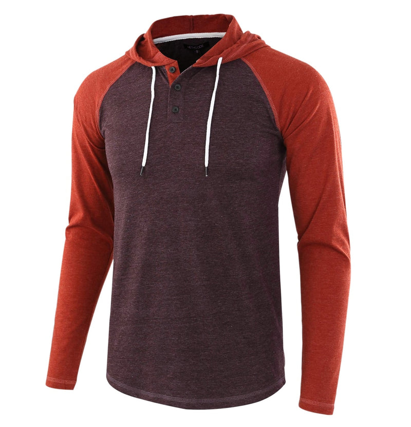 Mens Tees Spring Autumn Mens Long Sleeve Sweatshirt Hooded T Shirt Man Streetwear Sportswear Tracksuit Tops Tees