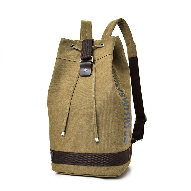 Large capacity Man travel bag mountaineering backpack Men canvas bucket shoulder bags Male Canvas Backpacks