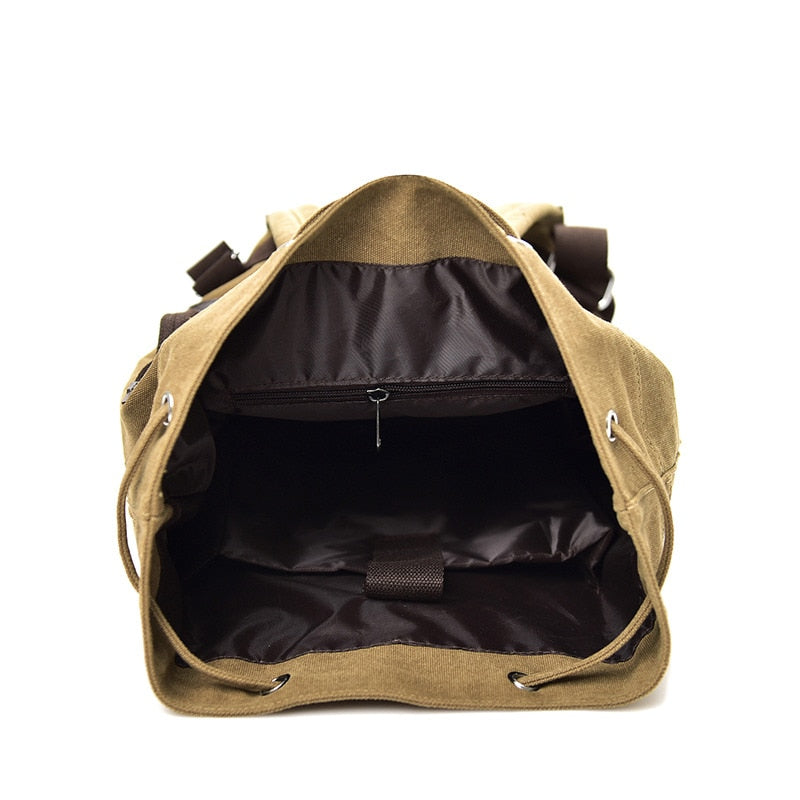 Large capacity Man travel bag mountaineering backpack Men canvas bucket shoulder bags Male Canvas Backpacks
