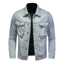 Nouveau printemps Bomber bleu clair déchiré Denim veste pour hommes en lambeaux Jean manteaux moto veste décontractée vêtements pardessus vêtements d'extérieur