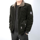 Winter Men's Bomber Jacket Man Corduroy Cotton Warm Padded Coats Casual Outwear Thermal Jackets Mens Clothing