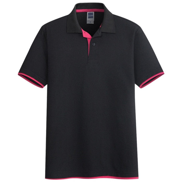 Summer Men Casual Polo Shirts Tops Trendy Men's Solid Color Polo Shirt Comfortable Slim Lapel Polo Shirt Male