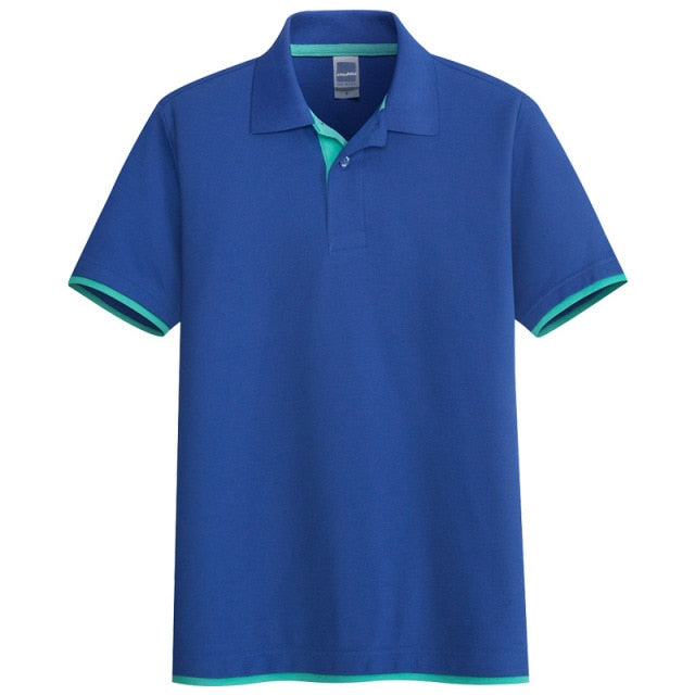 Summer Men Casual Polo Shirts Tops Trendy Men's Solid Color Polo Shirt Comfortable Slim Lapel Polo Shirt Male