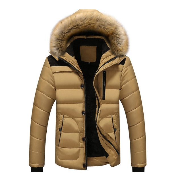 Style Winter Jackets Men's Coats Male Parkas Casual Thick Outwear Hooded Fleece Jackets Warm Overcoats Mens Clothing