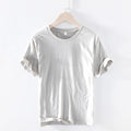 Summer T Shirt Men Short Sleeve O-NECK Breathable Cotton Soft Yellow Casual T-shirt High Quality