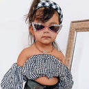 Lunettes de soleil œil de chat pour bébé, verres de soleil en cristal de diamant pour enfants, UV400, nuances d'été, noir, rouge, petites lunettes de luxe