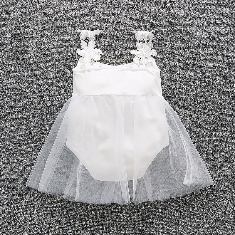 1pc Newborn infant Baby clothes girls wedding daily photo shooting bodysuit cotton jumpers summer 3 6 9 12 M baby playsuit