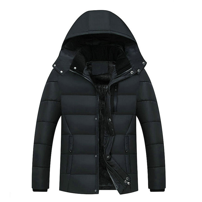 Streetwear Winter Men's Thick Coats Warm Male Jackets Padded Casual Hooded Thermal Parka New Men Overcoats Mens Clothing