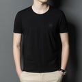 New Summer Tops Designer 95% Cotton 5% Spandex O Neck Tshirts For Men Short Sleeve Casual Men Clothes