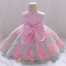 Flower Toddler Baby Girl Infant Princess Dress Baby Girl Wedding Dress Lace Kids Party baby for 1 Years birthday