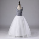 Robes à fleurs pour filles, tenue formelle élégante, ligne a, sans manches, vêtements de princesse pour enfants, pour mariage, fête d'anniversaire