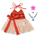 Baby Girls Moana Summer Dress Kids Tutu Bow Beach Sundress Toddler