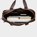 Men Leather Retro Travel Briefcase Business 15.6" Laptop Case Design Messenger Bag