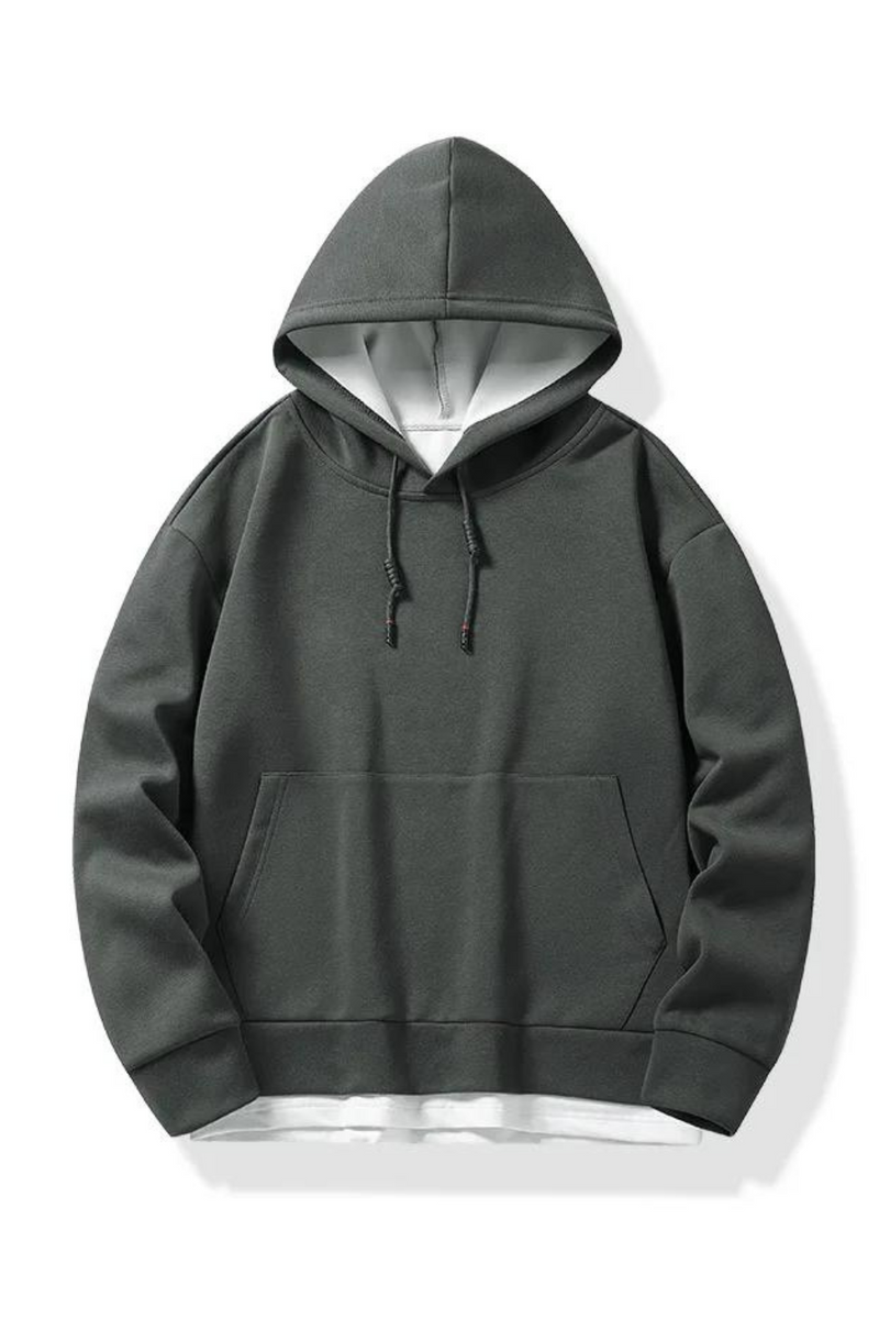 Spring Smooth-plate Hooded Men's Autumn Flow Oversized Pullover