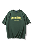 Basic T-shirt Summer Men Short Sleeve Loose Casual Tees Letter Comfortable Cotton Pullover Tops