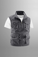 Male Casual Vest Waistcoat Men Outdoor Cargo Breathable Vest Men Pocket Vest Coat