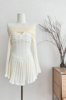 Women Evening Dress Elegant Off Shoulder Long Sleeve Dresses Frocks