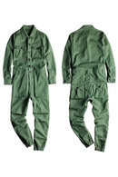 Men Jumpsuit Lapel Beam Feet Cargo Pants Trouser
