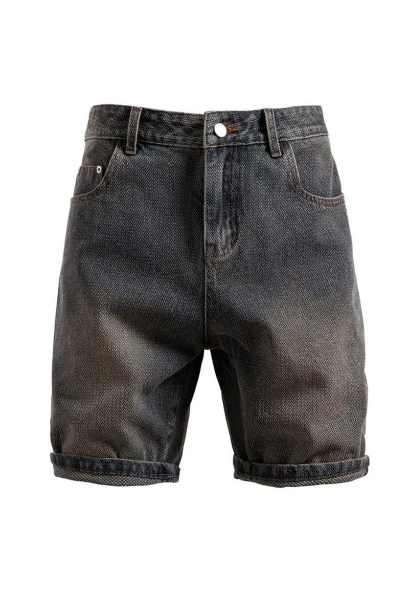 Men Summer Retro Casual Denim Shorts Slim Fit Comfortable Denim Shorts