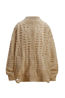 Cardigan Sweater Winter Hollow Hole Knitted Sweaters Hip Hop Streetwear Knitwear Coat