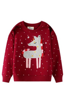Autumn Winter Girls Sweatshirts Animals Embroidery Cute Children's Clothing Long Sleeve Kids Top