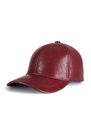 Burgundy Leather Cap for Winter Man Real Leather Baseball Cap Men Women Adjustable Dad Hat for Men Black