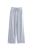 Women's Linen Blend Striped Casual Pants Woman High Waist Cargo Clothes