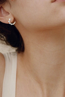 Original 925 Sterling Silver Earrings Single Row Moissanite Stud Earring For Women Girls Pierced Jewelry