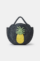 Straw Women Handbags Round Corn Husk Woven Hand Bags Handmade Summer Beach Bag Tote Purses