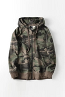 Spring Autumn Outdoor Zipper Cardigan Camouflage Hoodie Raglan Casual Coat Women