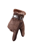 Men Leather Gloves Real Winter Gloves Warm Thick Driving Skiing Men's Gloves