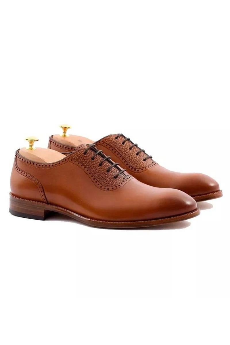 Oxford Dress Men Shoes Business Wedding Office Designer Formal Genuine Leather Handmade Shoes
