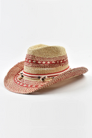 Natural Straw Hats for Women Ethnic Western Cowboy Hat Summer Holidays Beach Sun Hat