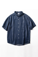 Men Lyocell Shirt for Men Summer Thin & Breathable Smooth  Loose Casual Half-Sleeve Shirt